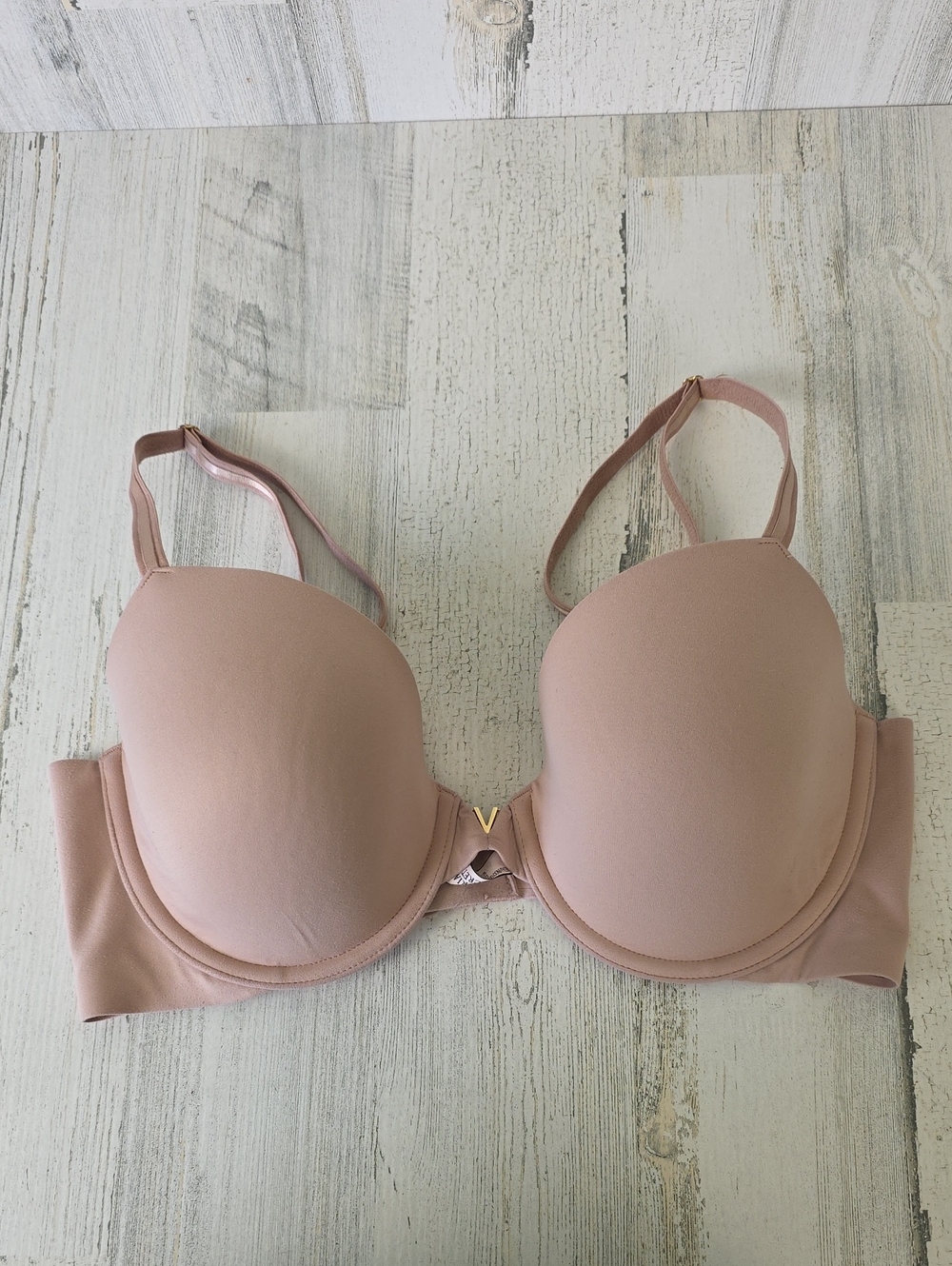Victoria's Secret Beige Lined Demi Bra Underwire Lightly Padded Size 36D